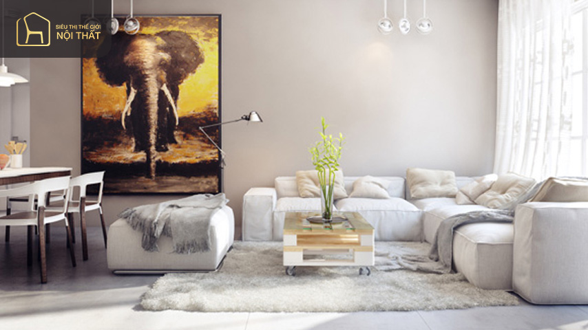 Màu sắc chủ đạo thường được sử dụng cho thiết kế đương đại là màu trung tính hoặc màu trắng