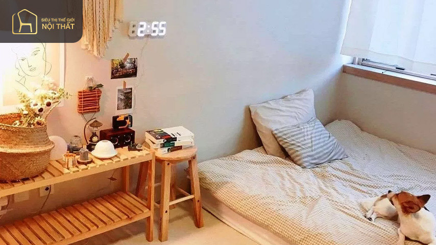 Trang trí phòng ngủ bình dân theo phong cách Hàn Quốc hiện đại, đơn giản