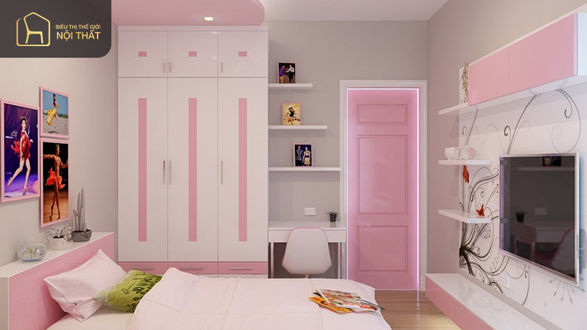 Sự kết hợp giữa đậm và nhạt khiến căn phòng trở nên đẹp mắt hơn