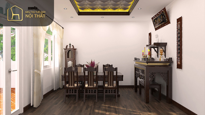 Độc đáo với thiết kế phòng thờ trên sân thượng