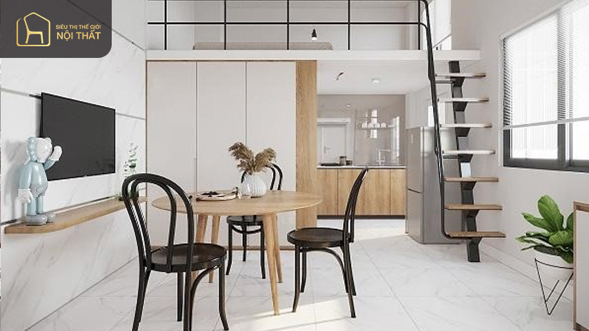 Sử dụng cửa sổ trong thiết kế phòng trọ 15m2 đẹp