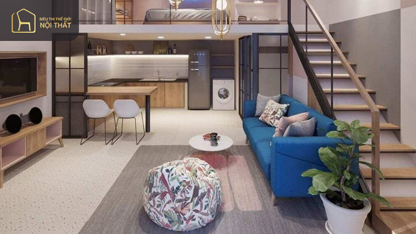 Yếu tố màu sắc cũng là điều cần quan tâm khi thiết kế phòng trọ nhà ống đẹp 15m2