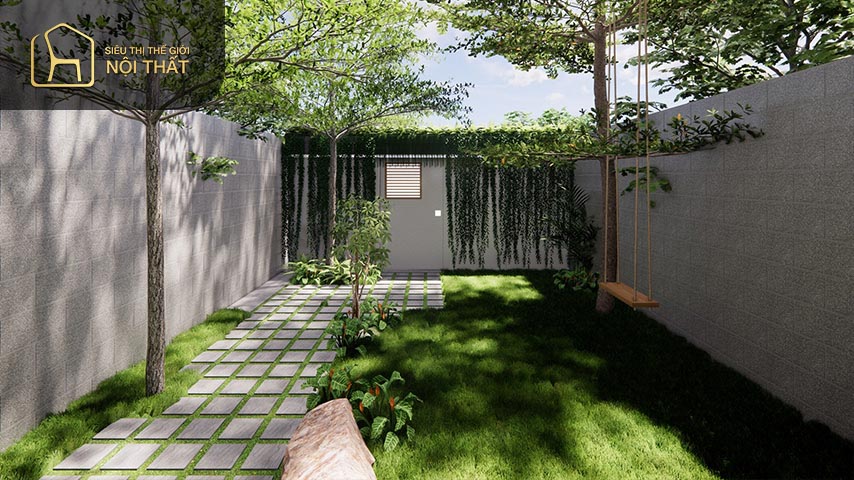 Sân vườn đẹp làm tăng giá trị thẩm mỹ cho ngôi nhà