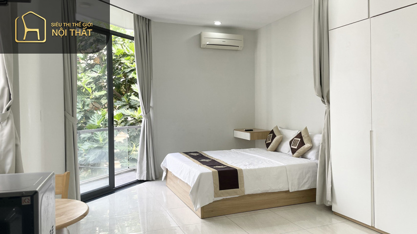 căn hộ 30m2 được thiết kế với tông màu sáng