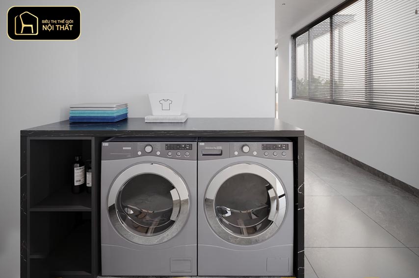 Thiết kế máy giặt trong phòng tắm