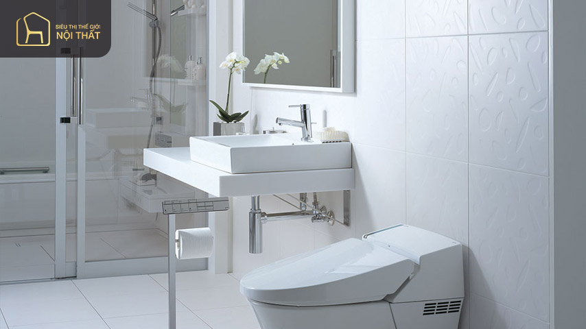 Thiết kế phòng tắm 3m2 có vách kính đang rất phổ biến ở nhiều gia đình