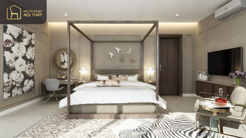 Mẫu thiết kế phòng ngủ 25m2 độc đáo, thu hút