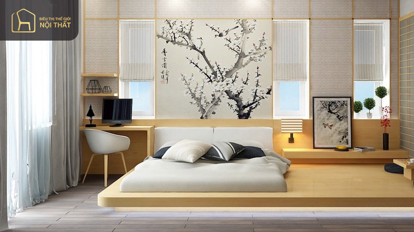 Mẫu thiết kế phòng ngủ phong cách Nhật Bản