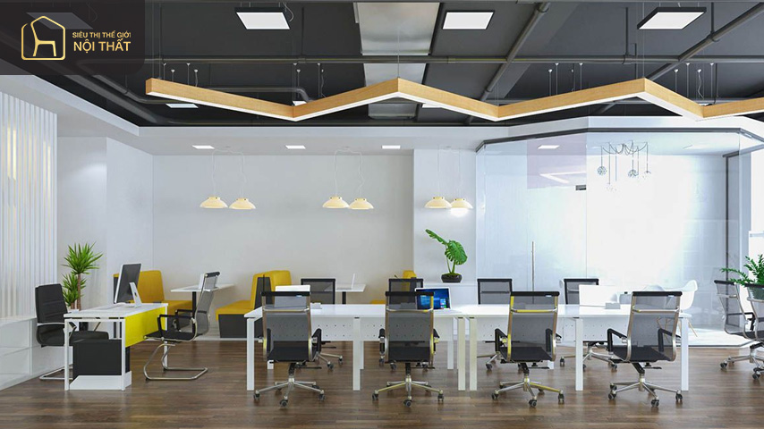 Hình 23: Thiết kế trần văn phòng 80m2 độc đáo sẽ gây được ấn tượng với người nhìn