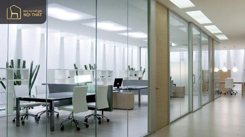 Hình 35: Phòng họp xây bằng tường kính có tác dụng cách âm và chống bí bách vô cùng hiệu quả