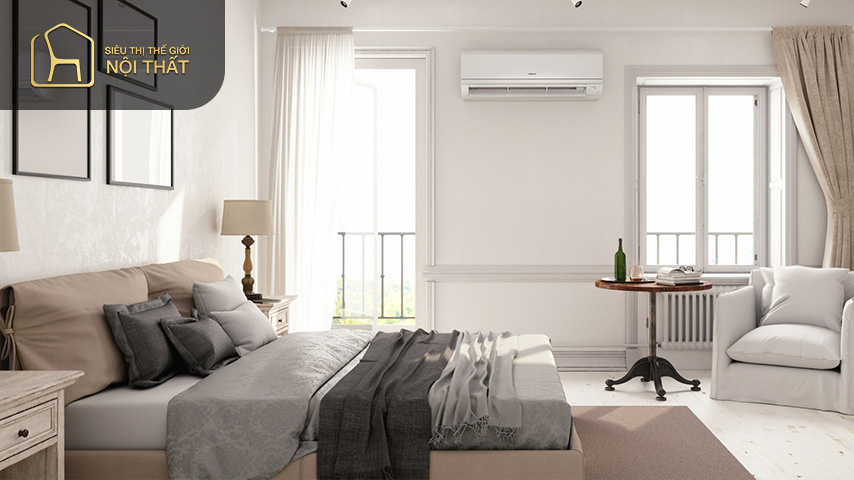 Nên lắp ở bên trái hoặc bên phải cửa ra vào phòng ngủ Nên lắp ở bên trái hoặc bên phải cửa ra vào phòng ngủ