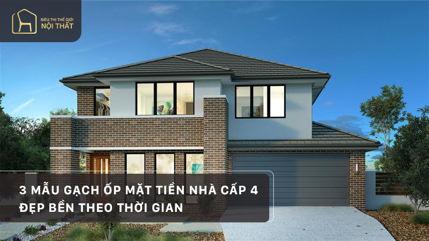 3 Mẫu gạch ốp mặt tiền nhà cấp 4 đẹp bền theo thời gian