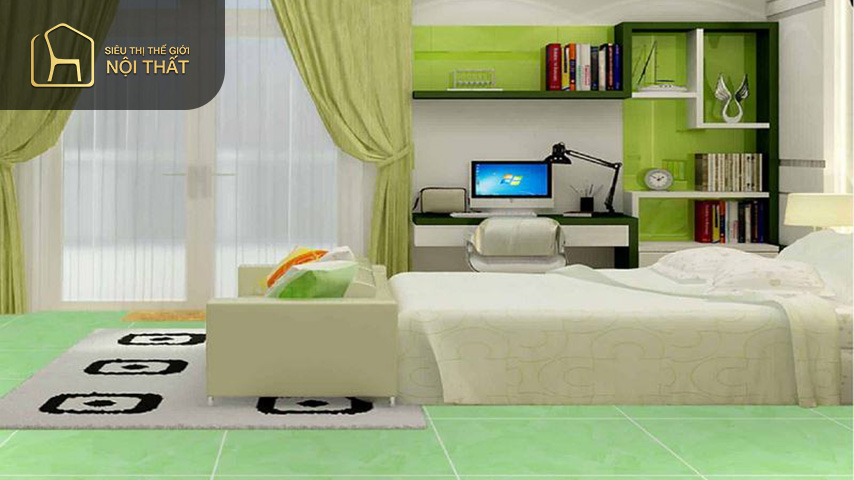 Lựa chọn màu sắc phải hợp với tường để tạo độ cân xứng