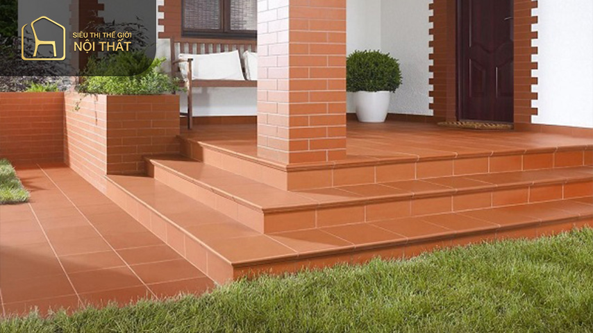 Mẫu gạch ốp bậc tam cấp gạch cotto đẹp