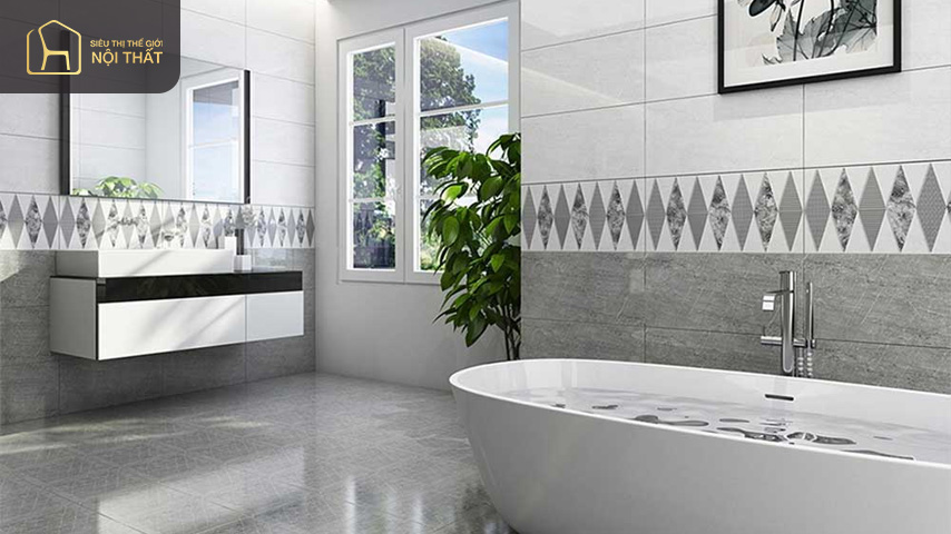 Gạch chân tường làm nhà ở trở nên gọn gàng, đẹp đẽ hơn