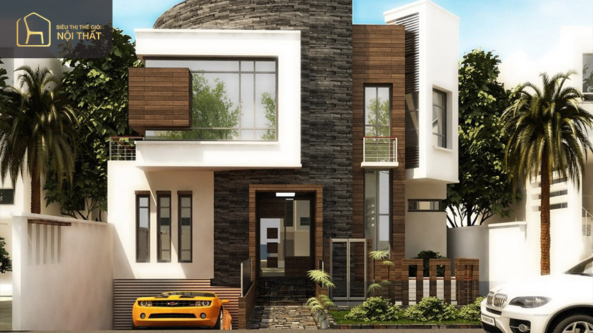 Không nên lạm dụng màu sắc khi chọn gạch ốp tường mặt tiền