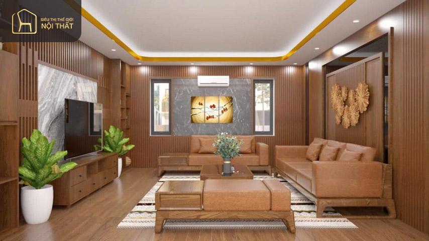 Gỗ ốp phòng khách có độ bền cao