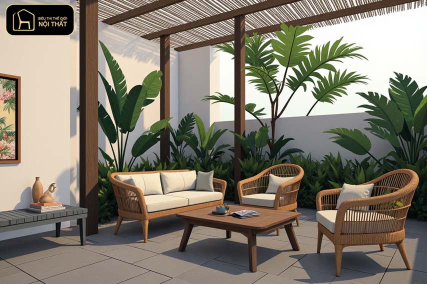 vườn trên sân thượng nhỏ