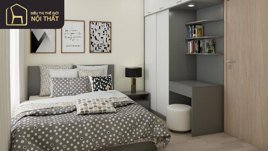 Mẫu phòng ngủ diện tích 3x3 thiết kế hiện đại
