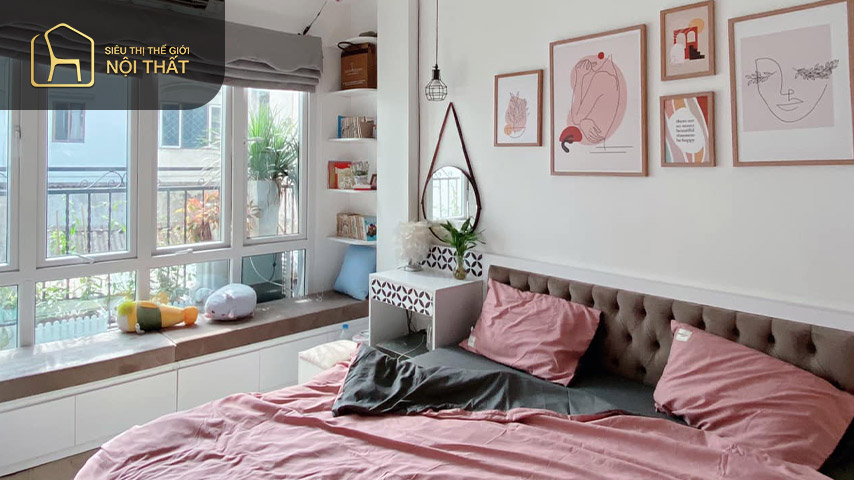 Giường ngủ, tủ quần áo, bàn trang điểm…là những món đồ nội thất không thể thiếu trong decor phòng ngủ nhỏ