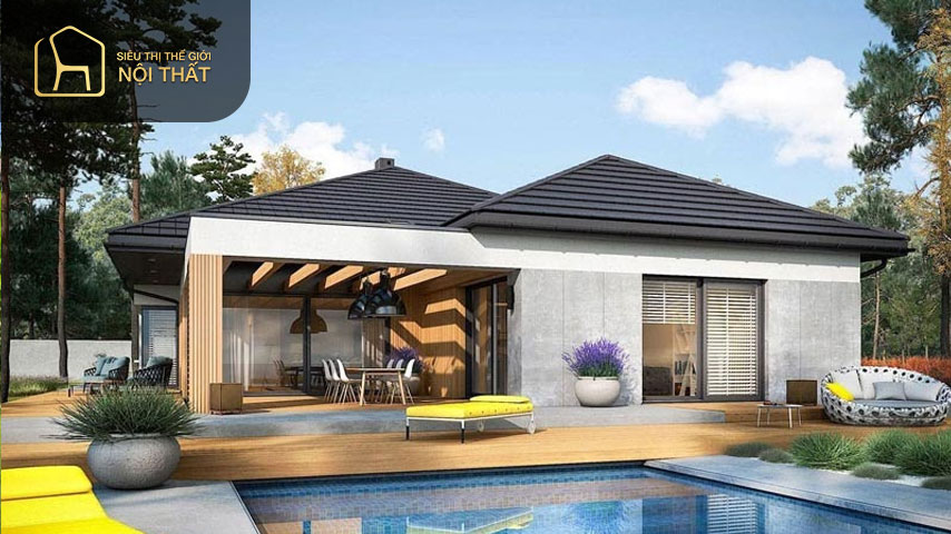 Thiết kế nhà cấp 4 kết hợp bể bơi đang là sự lựa chọn của nhiều gia đình, đặc biệt là những gia đình có quỹ đất rộng và điều kiện kinh tế tốt