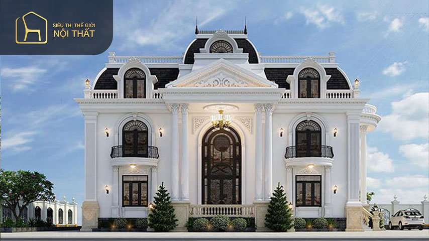 Kiến trúc biệt thự trệt kiểu pháp đẹp 250m2 ở nông thôn phù hợp với với những gia đình đông người có từ 3 đến 4 thế hệ con cháu, có nhu cầu sử dụng từ 4 đến 6 phòng ngủ