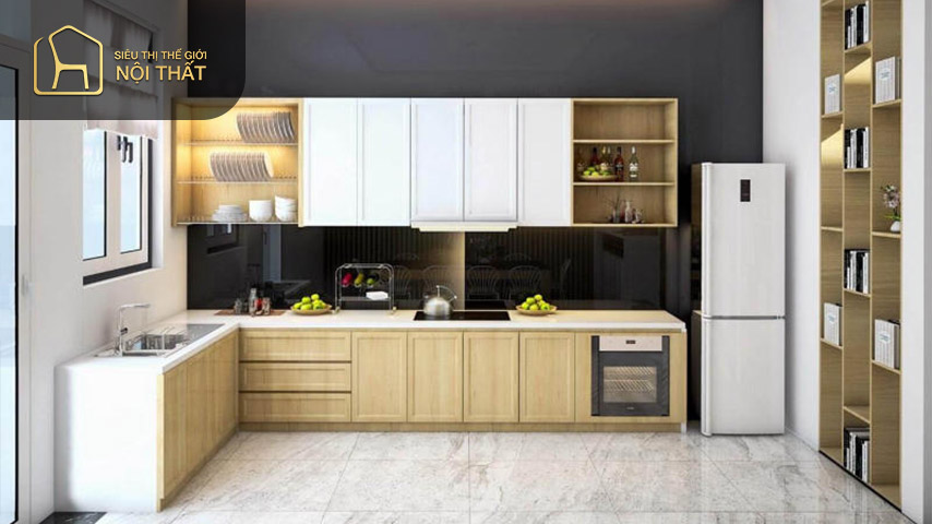 Thiết kế nhà bếp cấp 4 với kệ thông minh vừa tiết kiệm vừa tiện nghi Thiết kế nhà bếp cấp 4 với kệ thông minh vừa tiết kiệm vừa tiện nghi