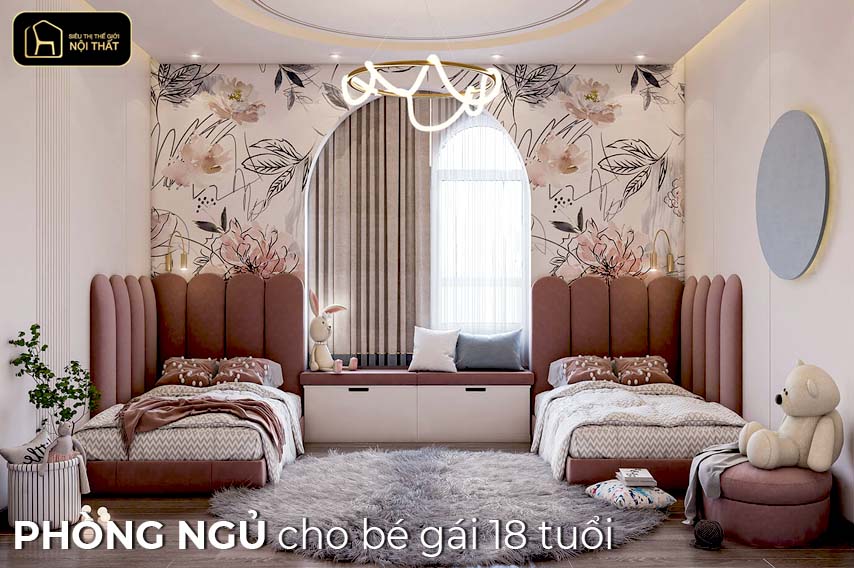 phòng ngủ cho bé gái 18 tuổi