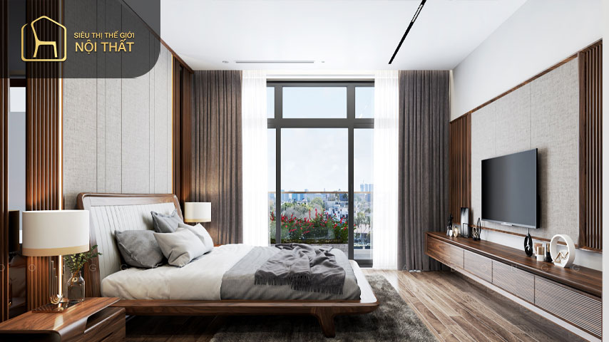 Việc đặt giường ngủ đối diện với cửa phòng dễ khiến gia chủ cảm thấy bất an, mất ngủ, hay giật mình khi ngủ Việc đặt giường ngủ đối diện với cửa phòng dễ khiến gia chủ cảm thấy bất an, mất ngủ, hay giật mình khi ngủ