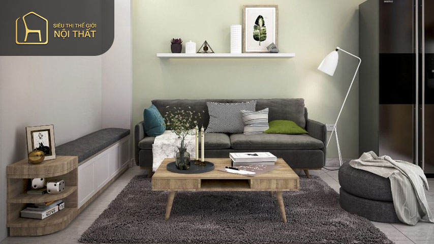 Thiết kế nội thất căn hộ 55m2 1 phòng ngủ làm cho việc bố trí nội thất và sắp xếp trang trí trở nên thuận tiện và dễ dàng hơn