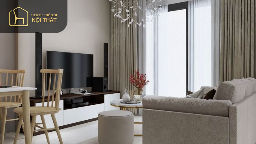 Phong thủy cho thiết kế nội thất căn hộ chung cư 55m2