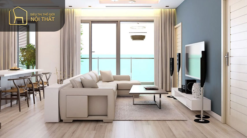 Để có không gian rộng bạn nên lựa chọn phong cách thiết kế căn hộ chung cư 60m2 đơn giản từ cách chọn đồ nội thất đến màu sắc chủ đạo