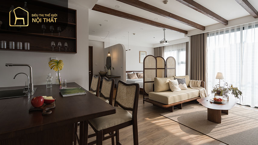 Mẫu thiết kế căn hộ 60m2 2 phòng ngủ đẹp hiện đại vẫn là lựa chọn số 1 cho những căn hộ vừa và nhỏ