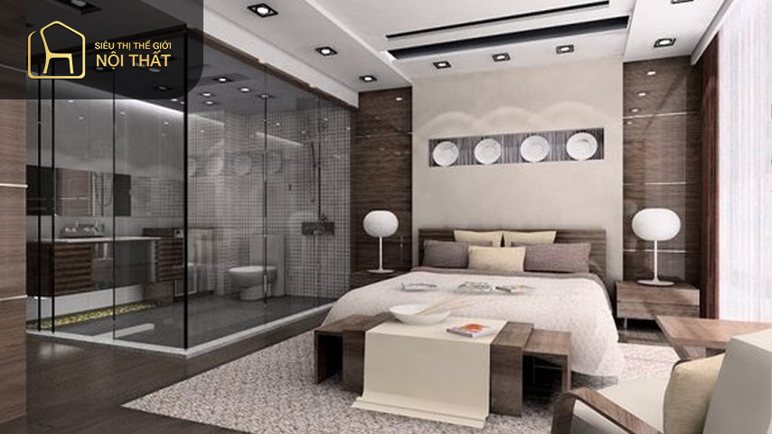 Nguyên tắc bố trí và công năng trong thiết kế phòng ngủ 20m2 có nhà vệ sinh khép kín