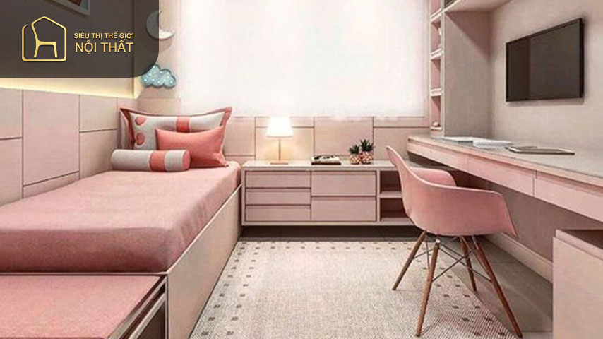 Tận dụng chiều cao khi thiết kế phòng ngủ nhỏ giúp sinh hoạt trong phòng thoải mái hơn
