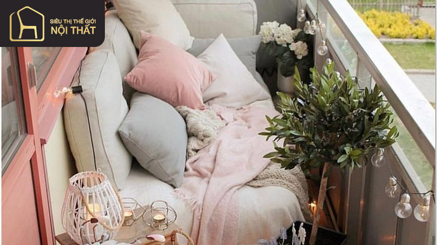 Ban công đẹp phong cách Vintage nhẹ nhàng hoài cổ 