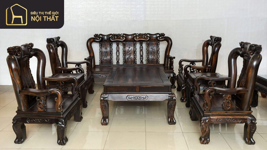 Gỗ mun là một trong các loại gỗ làm bàn ghế