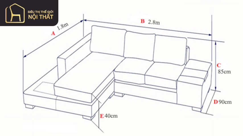 Kích thước ghế sofa gỗ thích hợp với phòng khách không gian nhỏ