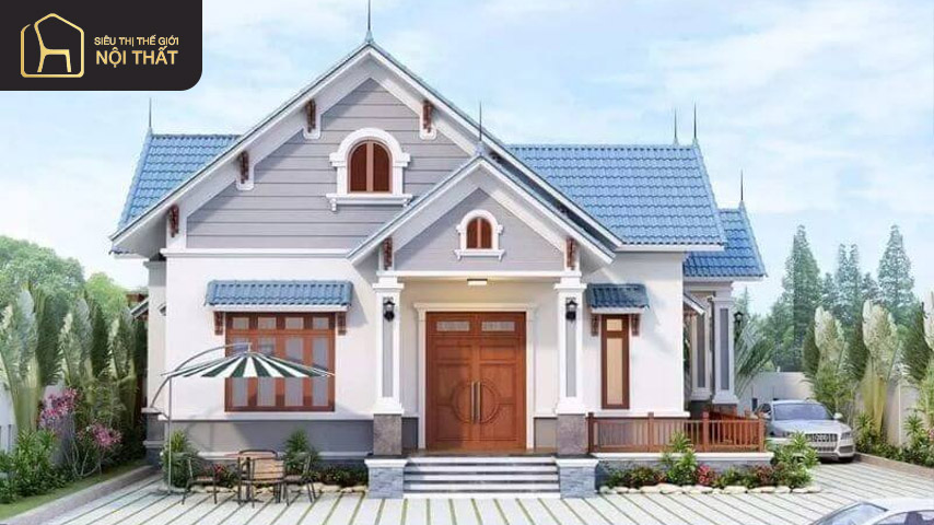 Biệt thự nhà vườn mái thái 3 phòng ngủ sang trọng tiện nghi