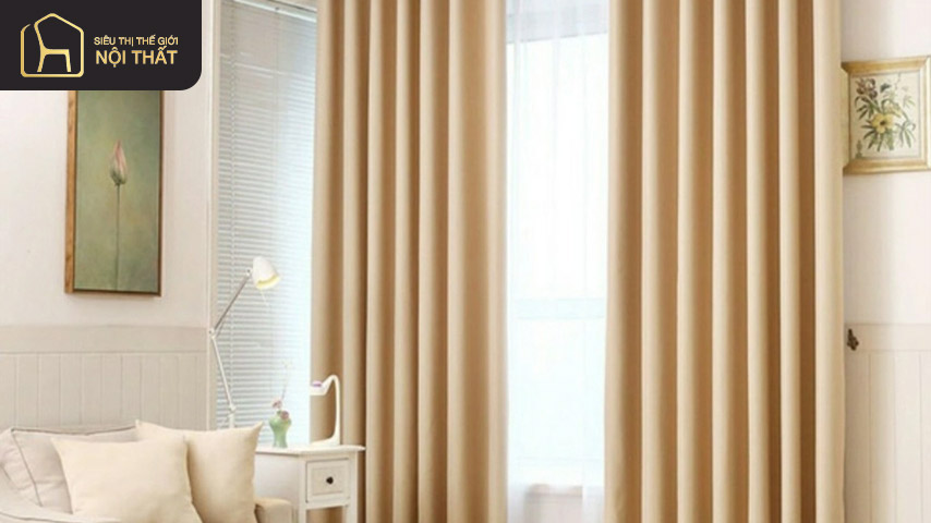Phòng khách sang trọng với rèm vải 2 lớp Phòng khách sang trọng với rèm vải 2 lớp