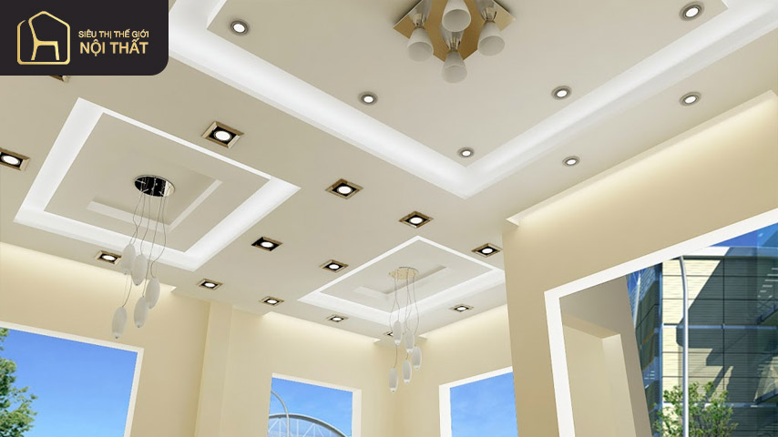 Trần thạch cao được cấu tạo từ nhiều loại vật liệu có chức năng bền vững Trần thạch cao được cấu tạo từ nhiều loại vật liệu có chức năng bền vững