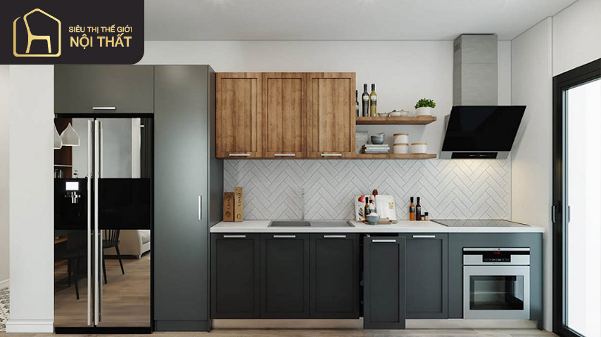 Tủ bếp chất liệu MDF chống ẩm và phủ Melamine tuyệt đẹp Tủ bếp chất liệu MDF chống ẩm và phủ Melamine tuyệt đẹp