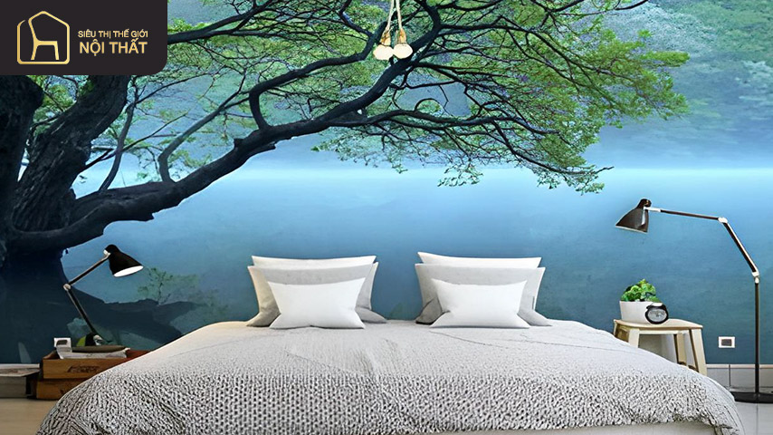 Gạch ốp tường phòng ngủ 3D