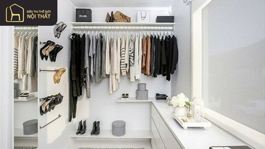 Thiết kế phòng thay đồ mini riêng biệt mang lại sự riêng tư cao