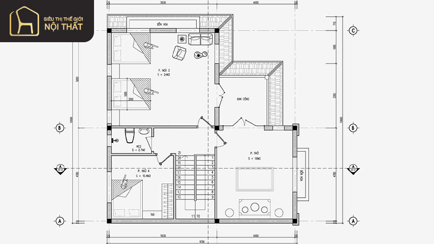 nhà 2 tầng 4 phòng ngủ