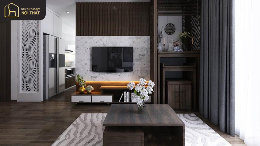 thiết kế phòng khách chung cư