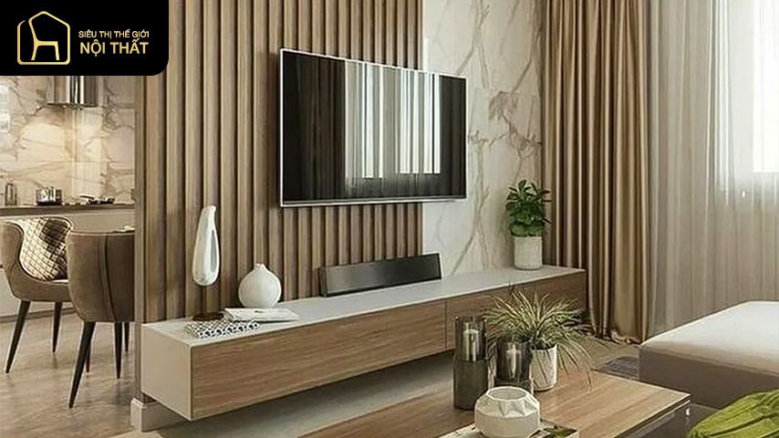 Mẫu kệ tivi cho phòng khách nhỏ