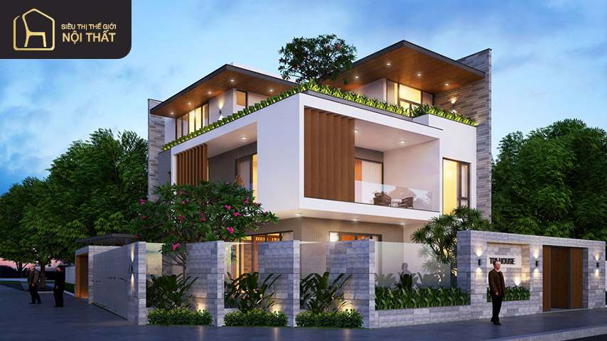 thiết kế nhà 2 mặt tiền