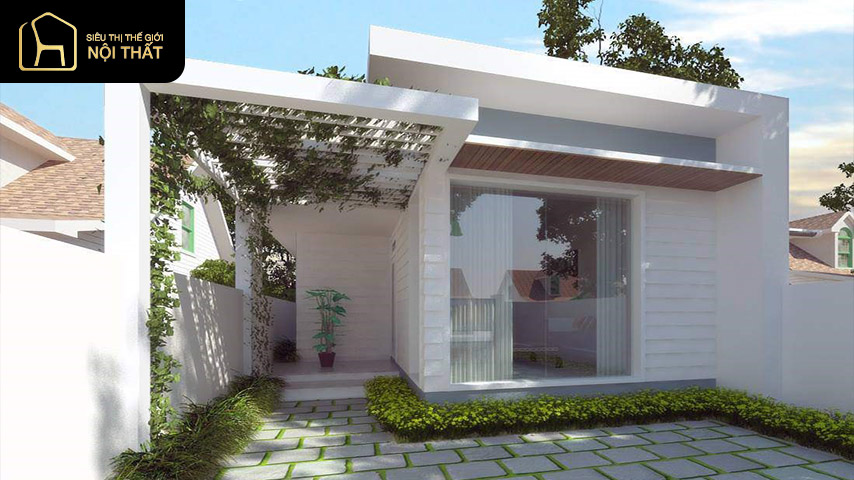 Mặt tiền nhà cấp 4 đẹp mái bằng