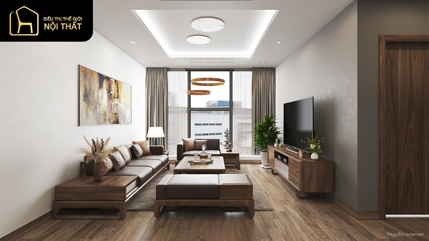 phòng khách chung cư 70m2